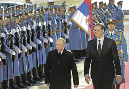путин, вучич, сербия, турецкий поток